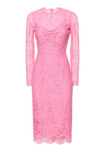 Floral & Dg Stretch Lace Midi Dress