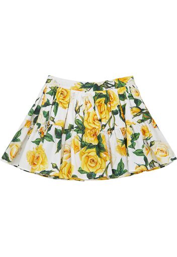 Flower Printed Cotton Skirt