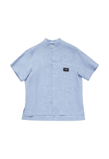 Linen Shirt W/ Logo Patch