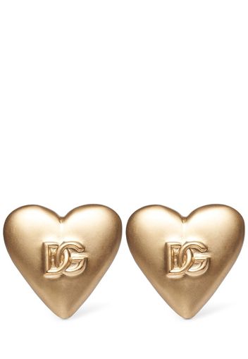 Logo Heart Stud Earrings