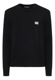 Wool & Cashmere Sweater W/logo Plaque