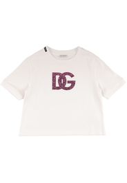 Embellished Logo Cotton Jersey T-shirt