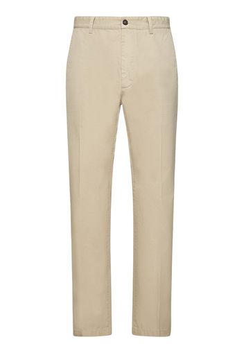 Cotton Twill Logo Pants