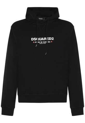 Loose Fit Logo Cotton Hoodie