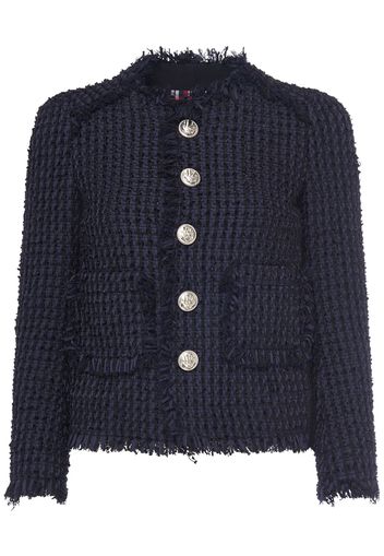 Tweed Bouclé Collarless Jacket