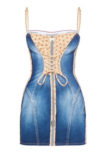 Denim Mini Corset Dress