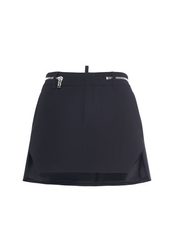 Crepe Cady Mini Skirt