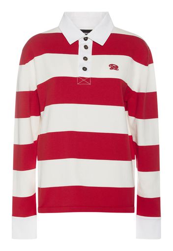 Striped Cotton Knit Polo