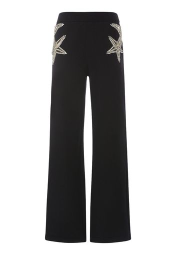 Embroidered Stars Straight Pants