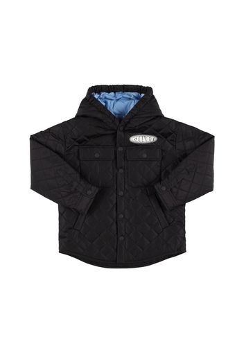 Hooded Quilted Nylon Jacket