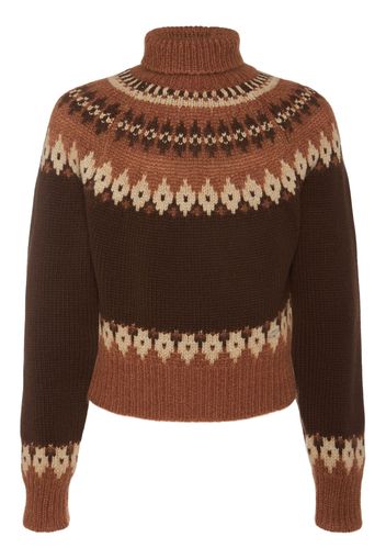 Wool Blend Jacquard Sweater