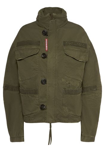 Military Twill Overdyed Bomber Jacket