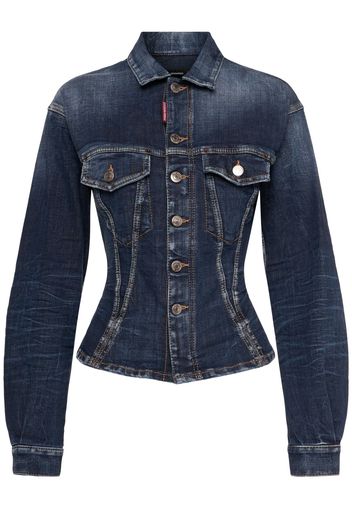 Stretch Denim Bustier Jacket