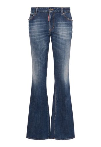 Medium Waist Denim Flared Jeans