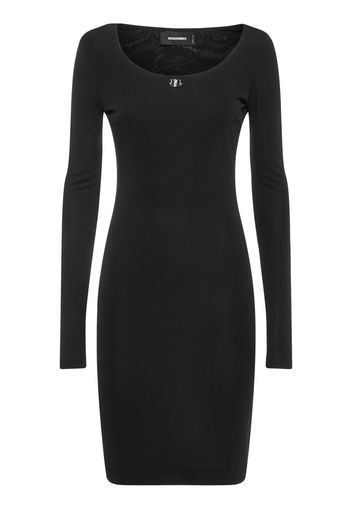 Viscose Jersey Crepe Short Dress