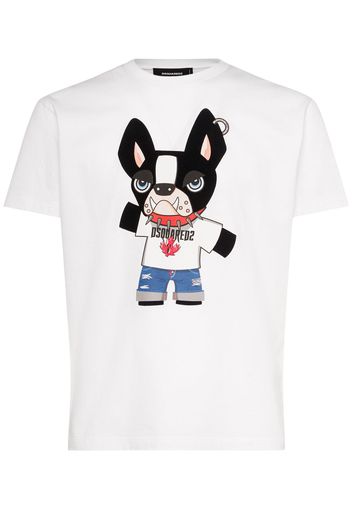 Cool Fit Dog Print T-shirt