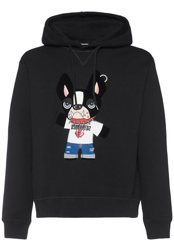 Cool Fit Cotton Dog Print Hoodie