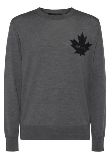 D2 Leaf Wool Crewneck Sweater