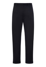 Pleated Stretch Cotton Pants