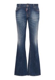 Medium Waist Denim Flared Jeans