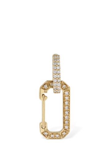 Sm Chiara Gold & Diamond Mono Earring