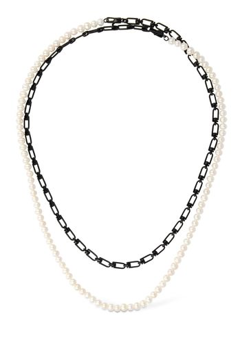 Chain & Pearl Double Reine Necklace