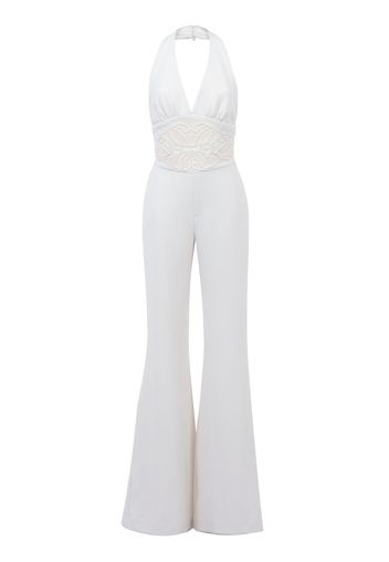 Embroidered Cady Jumpsuit