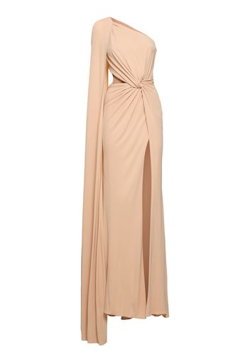 Draped Fluid Jersey Long Dress