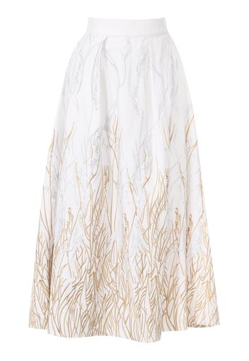 Embroidered Cotton Maxi Skirt