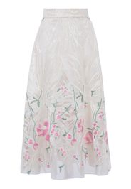 Tulle Embroidered Midi Skirt