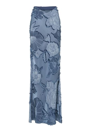 Satin Jacquard Long Skirt