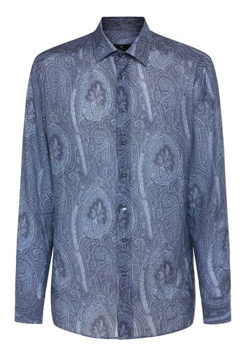 Paisley Print Lyocell & Silk Shirt