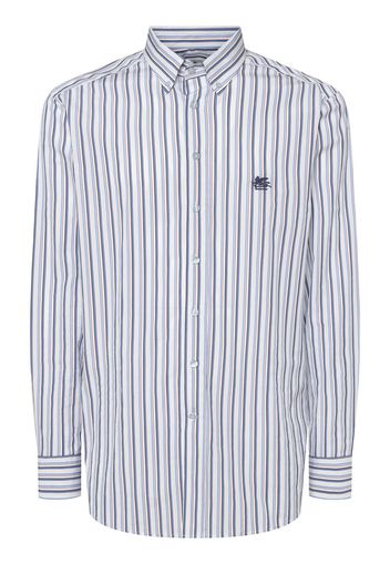 Striped Logo Cotton Shirt