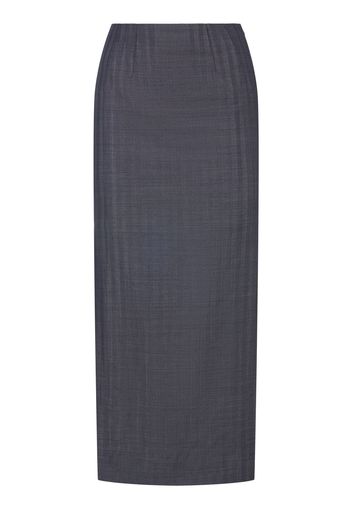 Tailored Wool Blend Midi Skirt