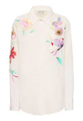 Heaven Embroidered Cotton Voile Shirt