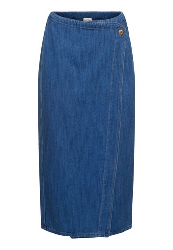 Calvary Cotton Denim Loguette Wrap Skirt