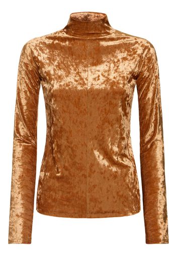 Iridescent Stretch Velvet L/s Top