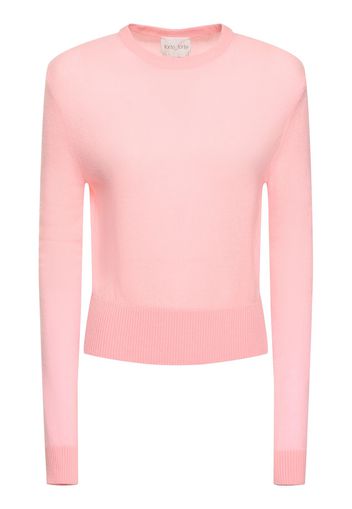 Cashmere Blend Gauze Roundneck Sweater