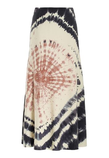 Olive Tie Dye Knit Long Skirt