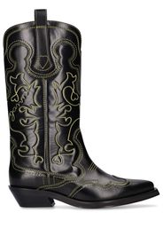 40mm Mid Shaft Embroidered Western Boots