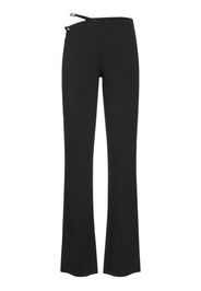 Front Split Hem Basic Leggings