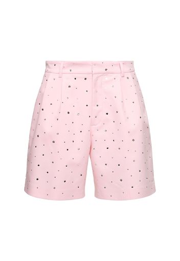 Embellished Cotton Blend Shorts