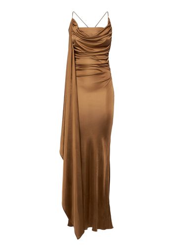 Crisscross Draped Viscose Maxi Dress