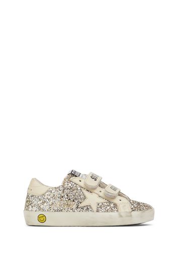 Old School Glitter Leather Sneakers