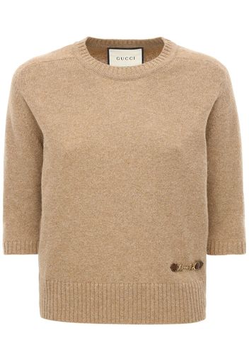 Cashmere Knit Top W/ Horsebit