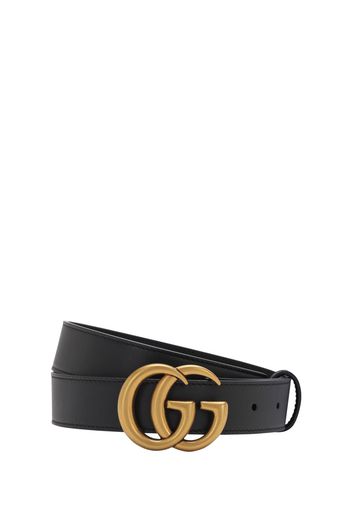 3cm Gg Gold Buckle Leather Belt