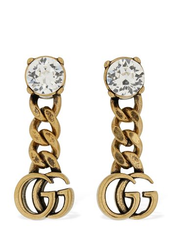 Gg Marmont Drop Earrings W/ Crystal