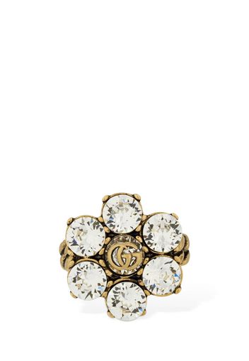 Gg Marmont Thick Ring W/ Crystal