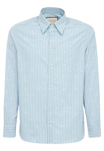 Gg Stripe Fil Coupé Cotton Shirt