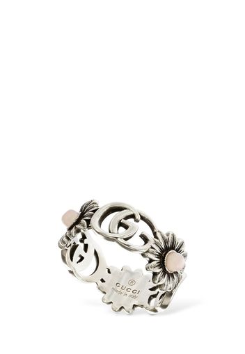 Double G Flower Ring W/ Mother Of Pearl